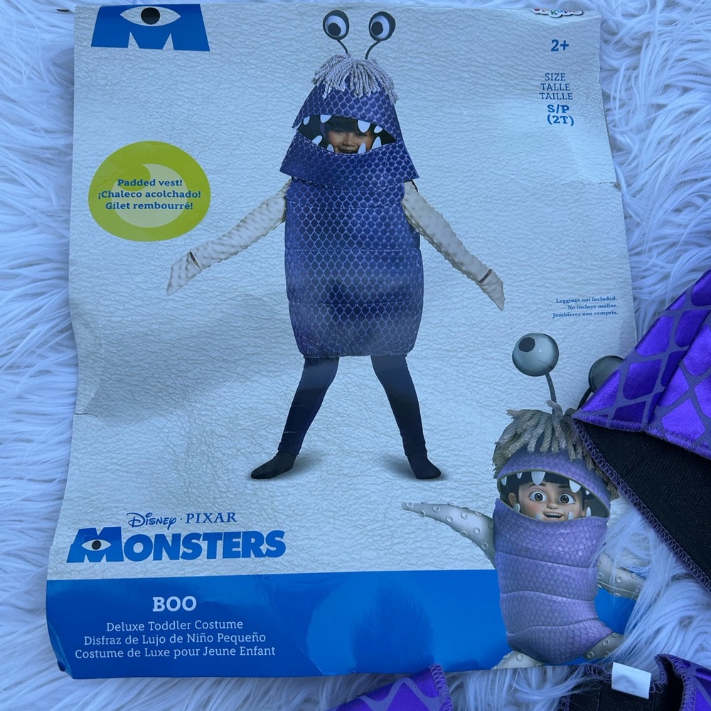 Disney Pixar Monsters Inc. Boo Purple Monster Costume for Kids. 2T - Picture 2 of 2